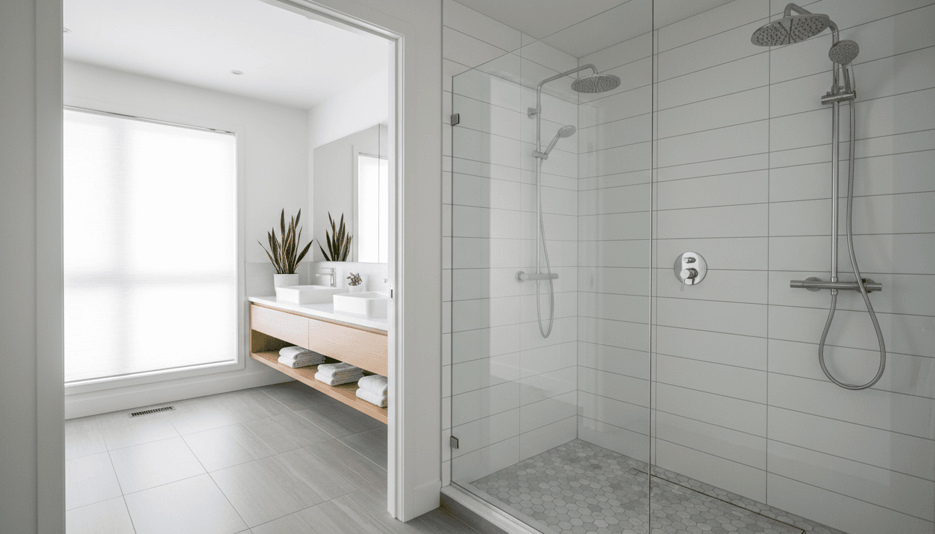 Modernes Badezimmer nach der Sanierung