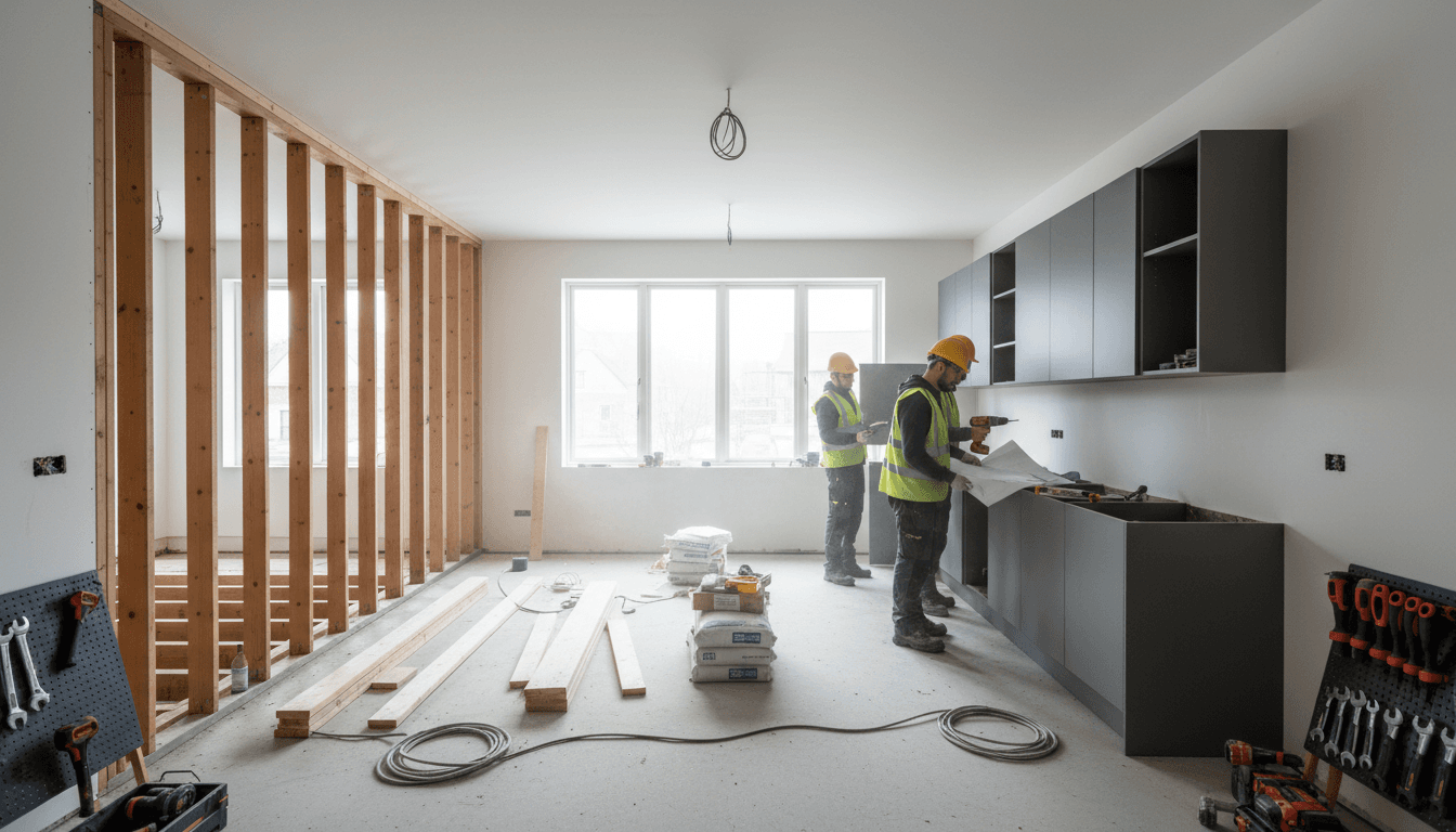 Renovierungsarbeiten in einer Wohnung